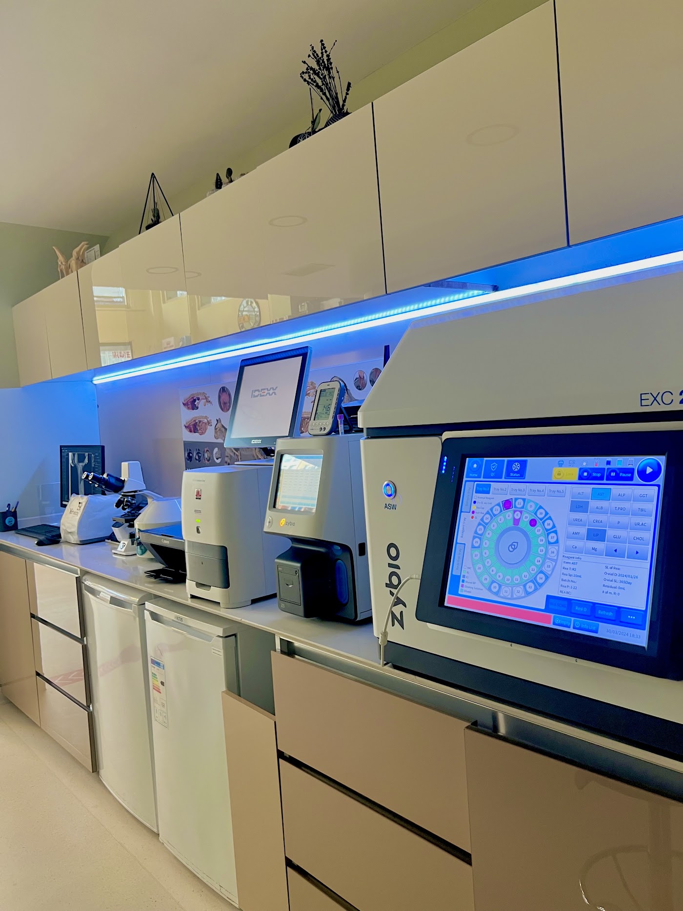 Klinik içi laboratuvar ve görüntüleme donanımı